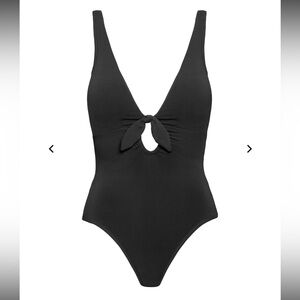 Ava Knot One-Piece Black Swimsuit Robin Piccone